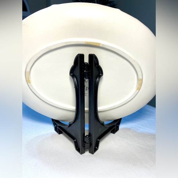 Vtg plastic Plate Picture Display Stands, Folding Easel Style 6” Set of 4 Black - Picture 5 of 5